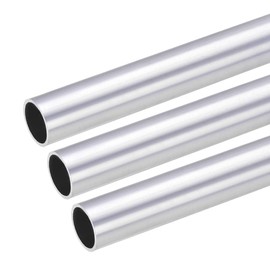 uxcell 6063 Aluminum Round Tube 0.9 inch (22 mm) Outer Diameter 0.7 inch (19 mm) Inner Diameter 11.8 inches (300 mm) Length Seamless Straight Tube, Pack of 3