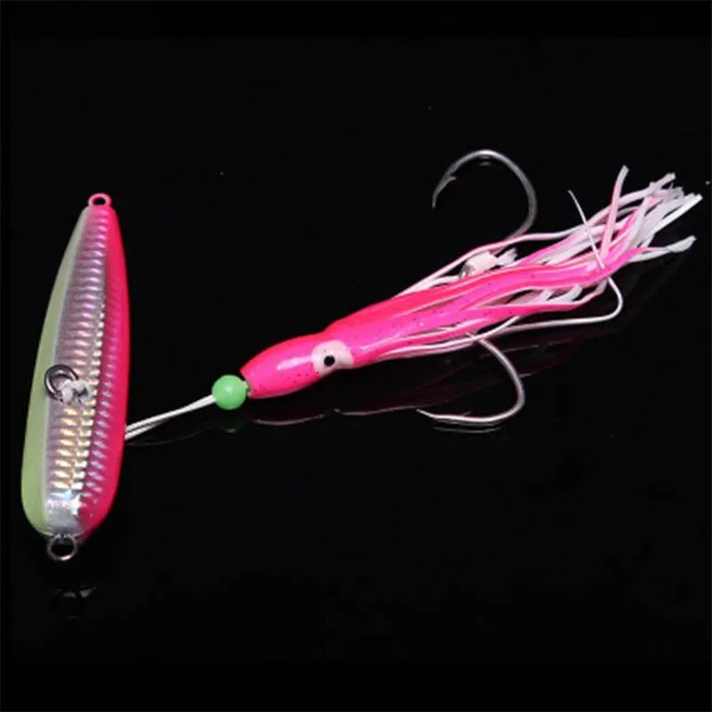 Señuelo De Doble Gancho De Metal Jig Para Calamares Y