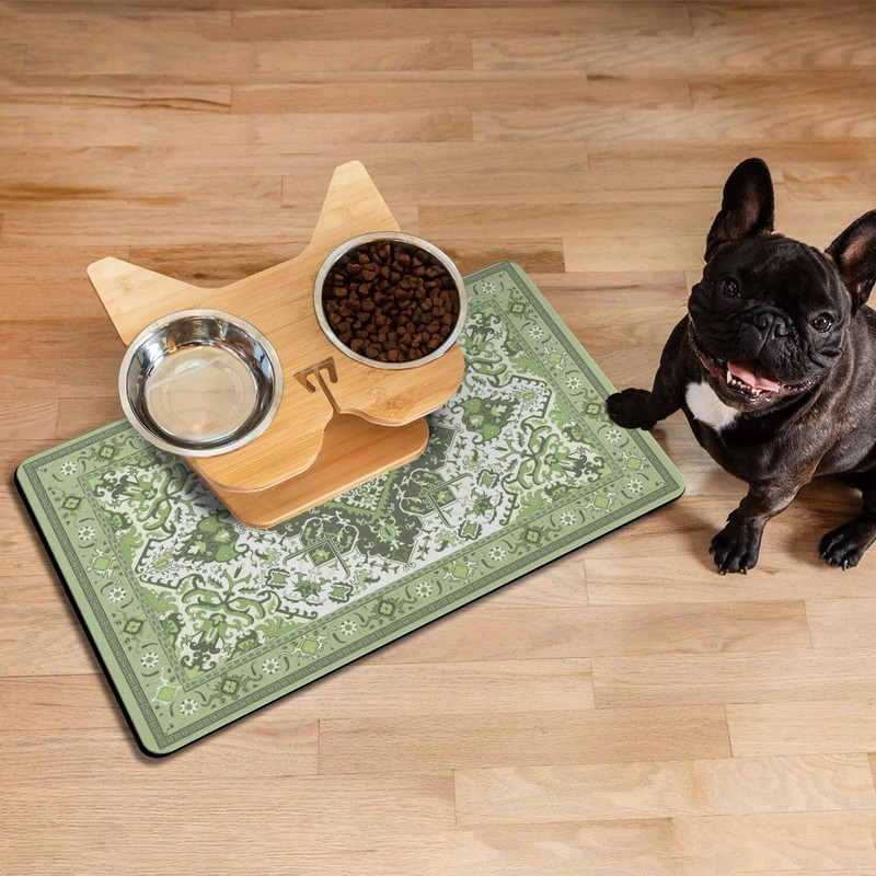 Pet Feeding Mat for Floors Waterproof Dog Mat for Food
