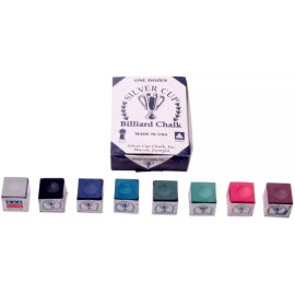 Silver Cup Billiard Pool Cue Chalk - Box of 12 - Box of 12 Tan Silver Cup Chalk