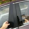 RONTCOS 6pcs Gloss Black Pillar Post Door Window Cover Trim
