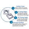 Indexable Carbide Insert Knife 14.3x14.3x2.0mm-50° 2-Edge Replacement Cutter for Cutech