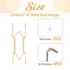 Plate Hangers for Wall for 6-8 inch, 2 Pack, Gold