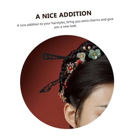 Baluue 2pcs Wooden Hairpins Retro Style Hair Sticks for Elegant Updos for Women and Girls Lightweight and Hair Accessories