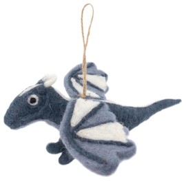 Dragon Ornament, Dragon Christmas Ornament, Felt Flying Dragon Christmas Ornament, Kids-Friendly Holiday Decor, Flying Dragon Ornaments, Fantasy Tree Hanging Decoration, Festive Dragon Christmas Decor