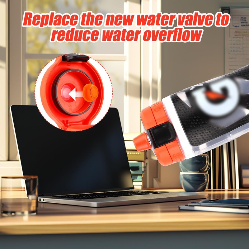 6pcs Dispensing Rubber Valves Compatible with Gatorade Water Bottle, Silicone