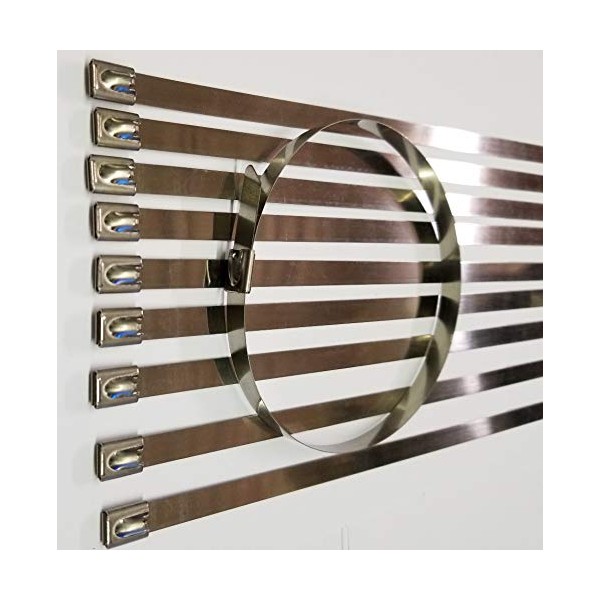 TIB Stainless 10 Pack Zip Tie Heavy Duty" 1/2' Wide
