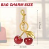 Jueqiba Cherry Bag Charm Purse Charms Keychain, Cherry Purse Charm