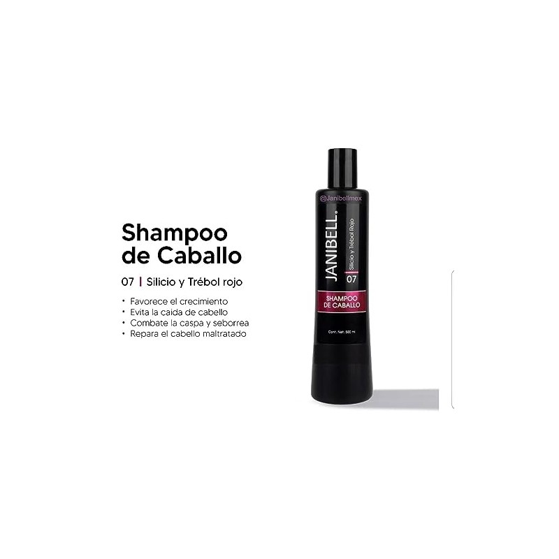 Janibell Shampoo De Caballo Janibell 500ml Crecimiento Del Cabello 2pza