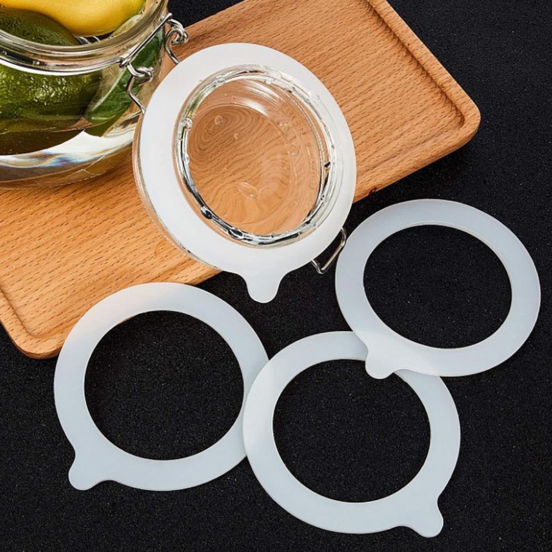 CoguZed 12 Pcs Rubber Seals for Glass Jars, Silicone Gasket