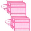 Fassave 6 Pack Mesh Zipper Pouch Bags, Double Layer Nylon