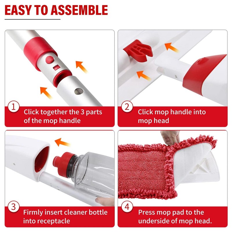 Spray Mops for Floor Cleaning, Microfiber Spray Cleaning Mop Kit