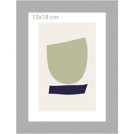 accent by nielsen Velino Photo Frame 13 x 18 cm Wood Silver Photo Frame for Standing and Hanging in Portrait and Landscape Format Real Glass