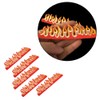Wixine 5Pcs Embroidery Flames Fire Sew On Iron On Patch