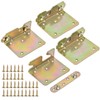 4 Sets Bed Rail Brackets Akamino Heavy Duty Non-Mortise Bed