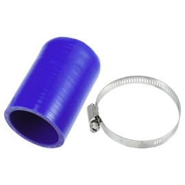 Partuto 1 Set 48mm 1.89" ID Universal Silicone Hose Cap Intake Vacuum Hose End Plug W/Clamp - Car for Coolant Heater Bypass Vacuum Water Port - Silicone Blue