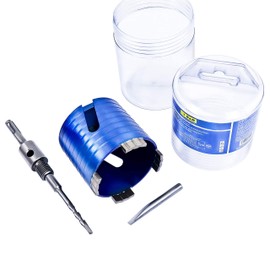 S&R Diamond Core Bit 72mm SDS-plus Can Drill Bit for Concrete, Solid Brick, Hollow Brick, Masonry, Sand-lime Brick, Poroton and Natural Stone, Dry Drill Bit for Sockets