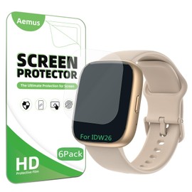 Aemus Screen Protector Compatible for Cillso IDW26 / IDW25 Smart Watch 1.83" (6 Pack) Clear TPU Soft Film, Compatible for EchoByte, aeac IDW28 Smartwatch 1.85 Screen Protector