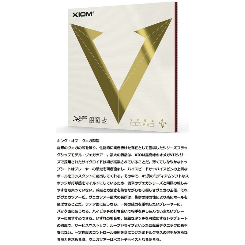 Viktus Xion MAX 10391 Table Tennis Rubber, Soft Lining, Vega