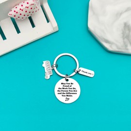 Ximalun Bus Driver Keyring Bus Driver Appreciation Gifts Make A Difference Keyring Christmas Birthday Leaving Retirement End of Year Gift Back to School Gift Thank You Gifts for Bus Driver