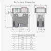 KEDU KJD17B/120V 4Pins Electromagnetic Switch ON-Off Waterproof Pushbutton Switches with