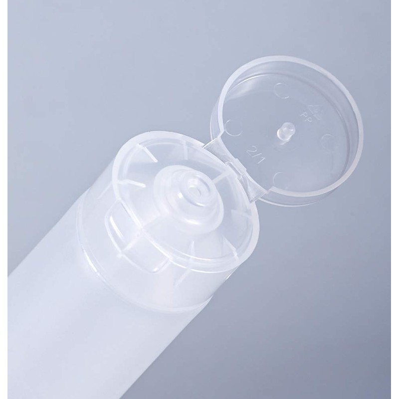 12 x 100ml Empty Refillable Clear Plastic Cosmetic Sample Tubes