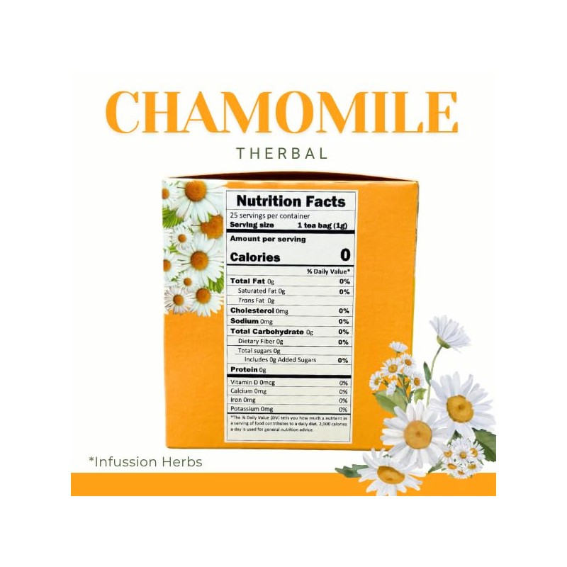Therbal – Manzanilla Chamomile Tea 6-Pack (150 Tea Bags Total)