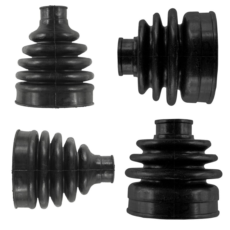 Caltric 2 Front Axle Inner Outer CV Boot Kit for