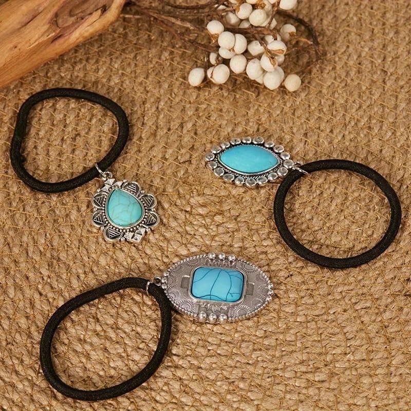 Concho Metal Ponytail Holder Metal Hair Ties Rope Concho Squash