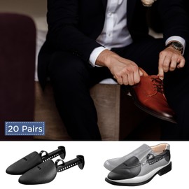 Honeydak 20 Pairs Plastic Shoe Stretcher Adjustable Shaper Stretchers Portable Shoe Trees Shoes Boot Holder for Men Women(Men Style,39-46 Size)