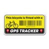 2 x Bike Fitted with GPS Tracker Vinyl Stickers -