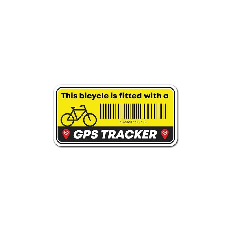2 x Bike Fitted with GPS Tracker Vinyl Stickers -