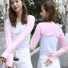 Women's Summer Ice Silk UV Protection Arm & Shoulder Cover for Golf and Fishing Free Size/Blue 15ea