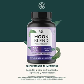 Life 360+ Moon Blend – Suplemento con Manzanilla, Triptófano y Magnesio | 180 Cápsulas