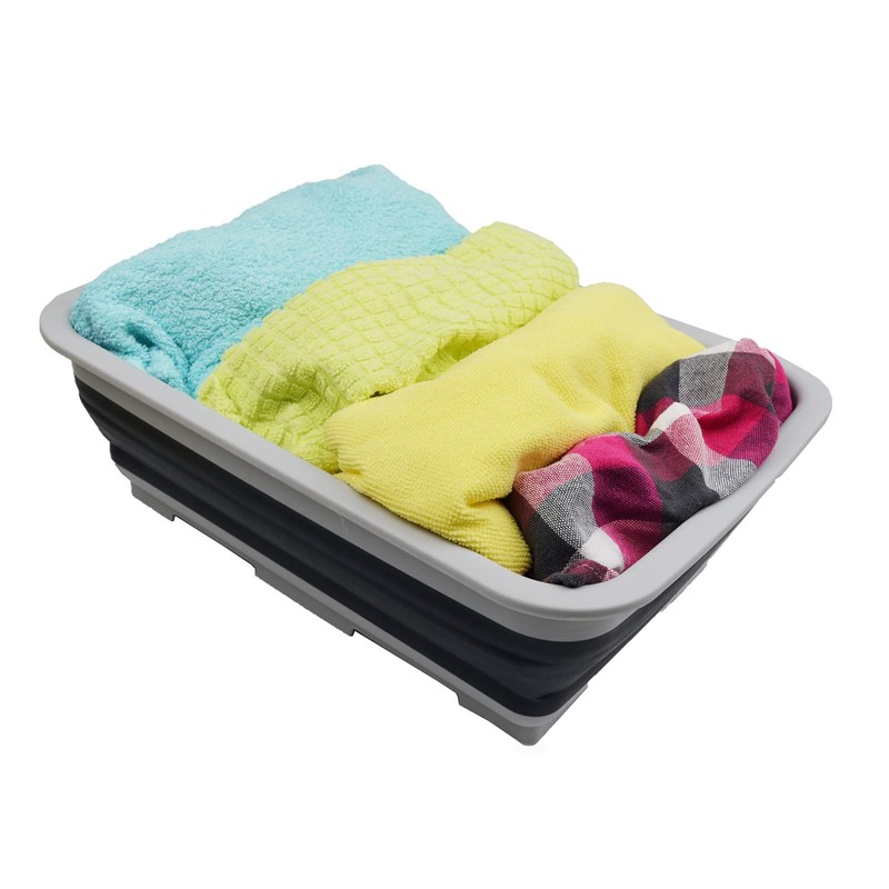 SAMMART 7L Folding Tub, Foldable Dish Tray, Portable Basin, Space