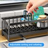PengGengA Sink Organiser, Sink Organiser with Removable Brush Holder, Sink