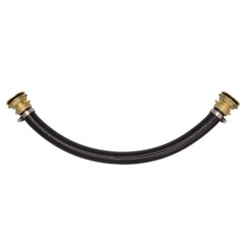 VARIOSAN Rain Butt Connector Set 14573, 1 Inch, Blank Brass with 50 cm Connection Hose