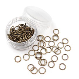 ALL in ONE 1000pcs Open Jump Rings Jewelry Making (Antique Bronze 8mm)