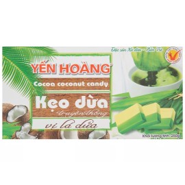 Yen Hoang Coconut Milk Candy With Pandan & Cocoa Flavours 250g - Pandan Coconut Candy