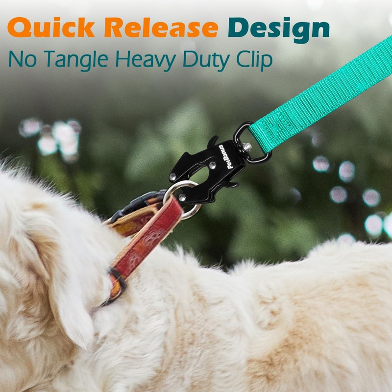 PetBonus Heavy Duty Tactical Dog Leash, 5 FT Bungee Shock