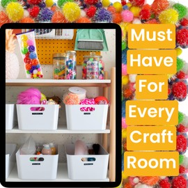 75 pcs Premium Quality Assorted Sizes Fluffy Multicolor Pompoms Sparkly Shimmer Pom Poms Hobby DIY Art Craft Supplies Home School Daycare Arts & Craft No Mess, No Shed