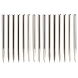 Briny River 15pcs 36mm Dart Tips Steel Replacement Dart Tips for Glide Spare Dart Points Silver