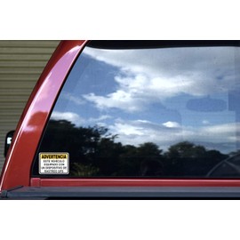 StickerTalk English Spanish Vehicle Equipped with GPS Tracking Stickers, 3.5 inches by 2.5 inches