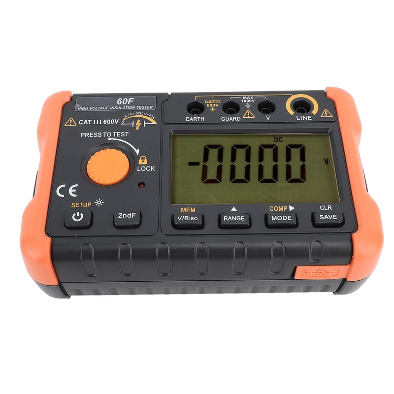 Insulation Tester Megohmmeter 50V~2500V Resistance Meter 1.3mA with Overload Protection