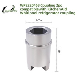 2PC WP2220458 Coupling Compatible With KitchenAid Whirlpool Refrigerator Coupling WP2220458 Replaces 2198627 2220458 8206688