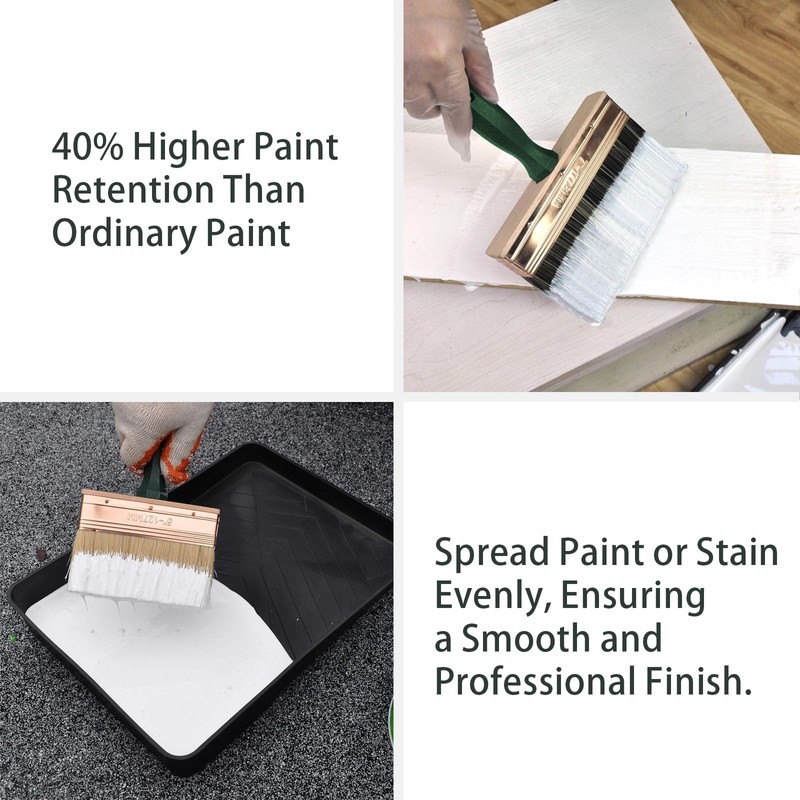 KINGORIGIN Deck Stain Brush, 9 Inch Deck Paint Brush with