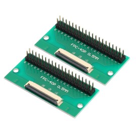 sourcing map 2pcs FFC FPC Connector Board 40 Pin 0.5mm Socket to 2.54mm Double Row Male Pin Header Strip Adapter, PCB Converter Board for LCD TVs/Digital Cameras/Laptops