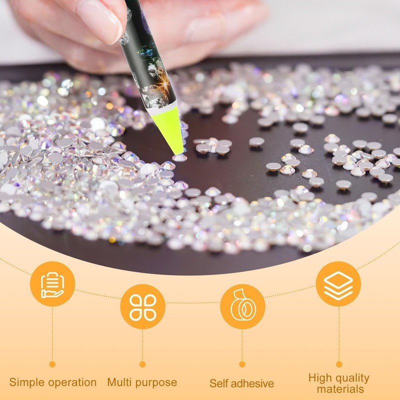 4 Stück Diamant Painting Wachsstifte, Point Diamond Drill Pen, Kein