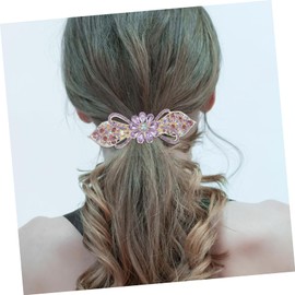 SAFIGLE Spring Rhinestone Hair Clip for Women Elegant Hair Barrette Durable Bling Hairpin for Daily Wear Parties and Special Occasions