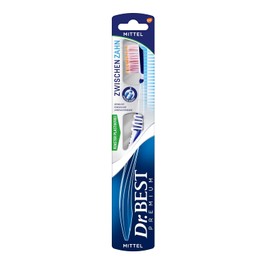 Dr.BEST Cepillo de dientes intermedio (1 unidad), para una limpieza profunda de los espacios interdentales